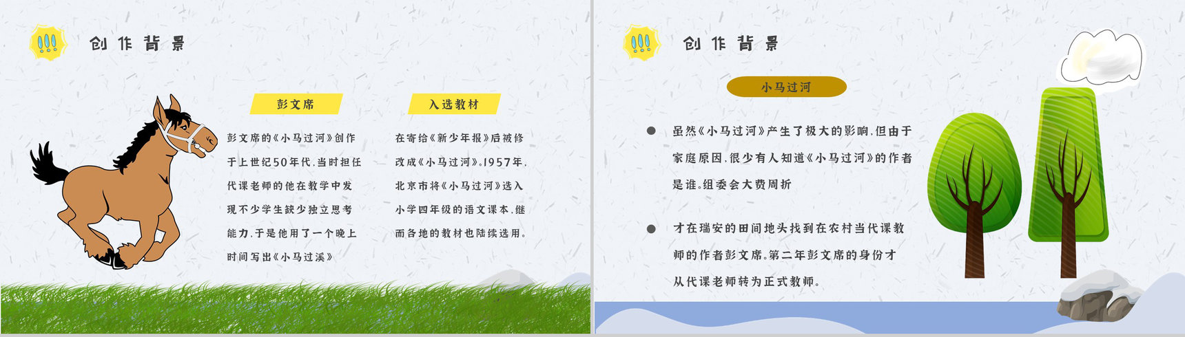 小学必读寓言故事彭文席《小马过河》内容简介心得体会PPT模板-5