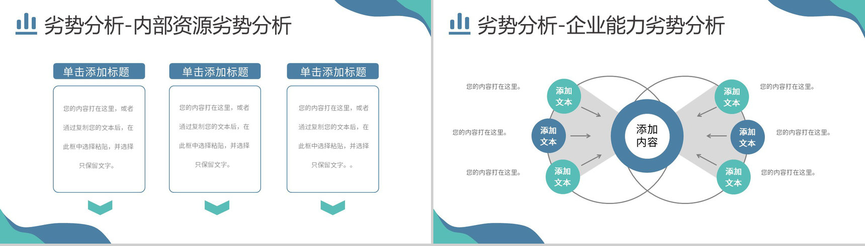 扁平风员工部门SWOT项目分析工作汇报PPT模板-6
