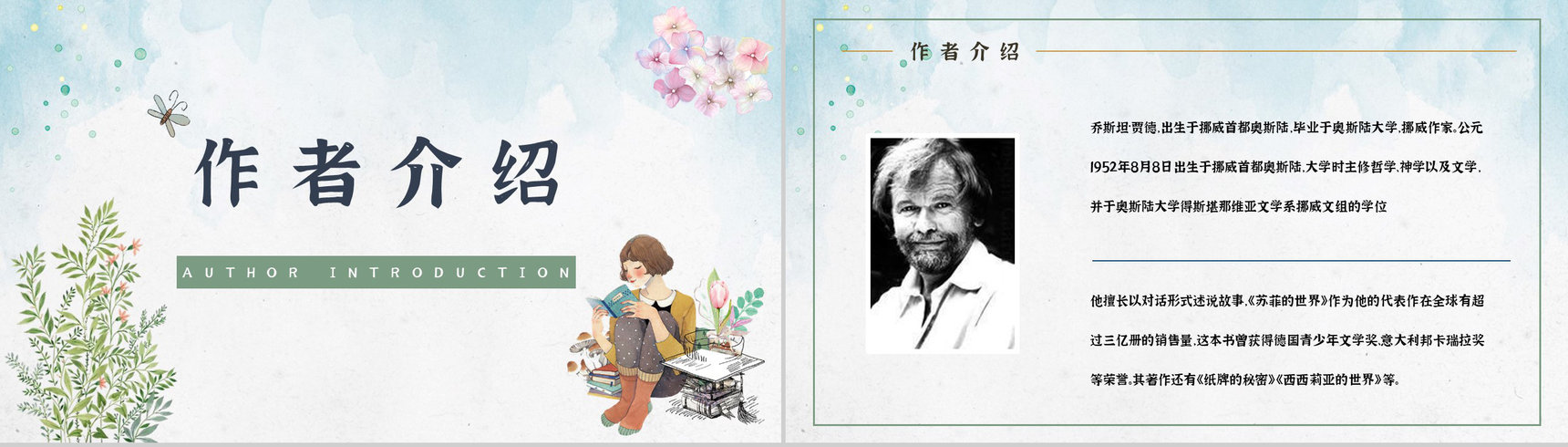 世界著名哲学教科书乔斯坦贾德《苏菲的世界》经典作品解读艺术特色鉴赏PPT模板-10