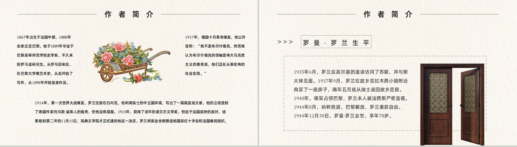 读书笔记罗曼罗兰《名人传》作者简介名著片段赏析PPT模板-8