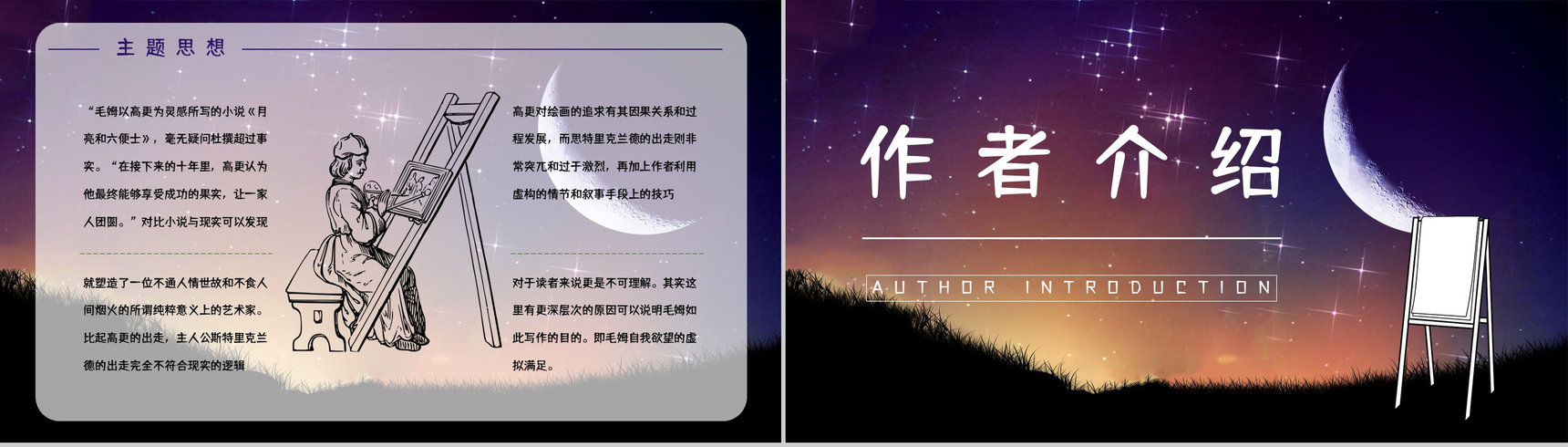 经典名著阅读《月亮与六便士》文学作品简介知识点梳理培训PPT模板-5