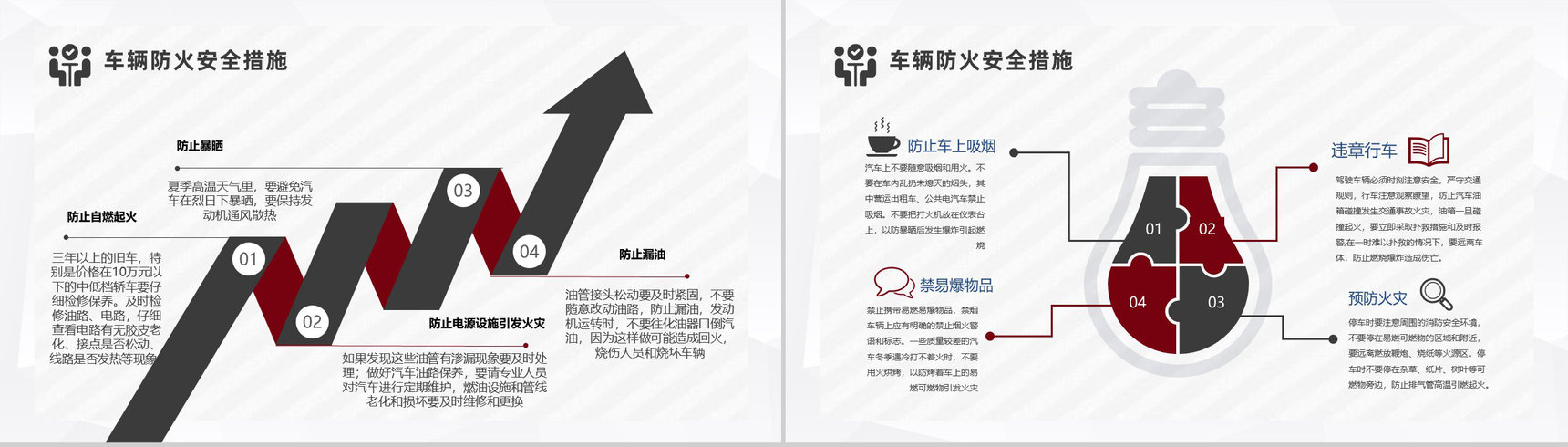 车辆防火安全措施交通工具消防安全知识夏季车辆防火基本措施PPT模板-5