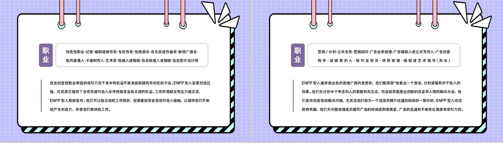 MBTI职业性格测试分析ENFP类型个性特征描述优劣势分析总结PPT模板-16