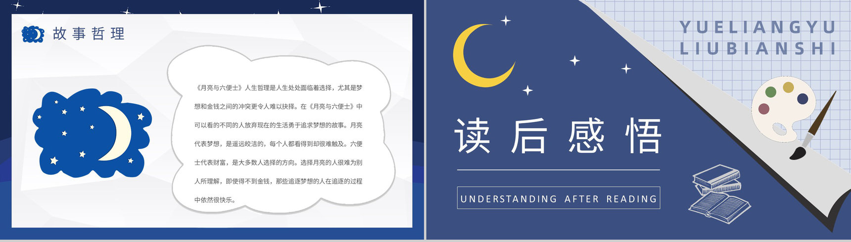 毛姆代表作《月亮与六便士》国外经典必读小说作品介绍名著读后感PPT模板-14