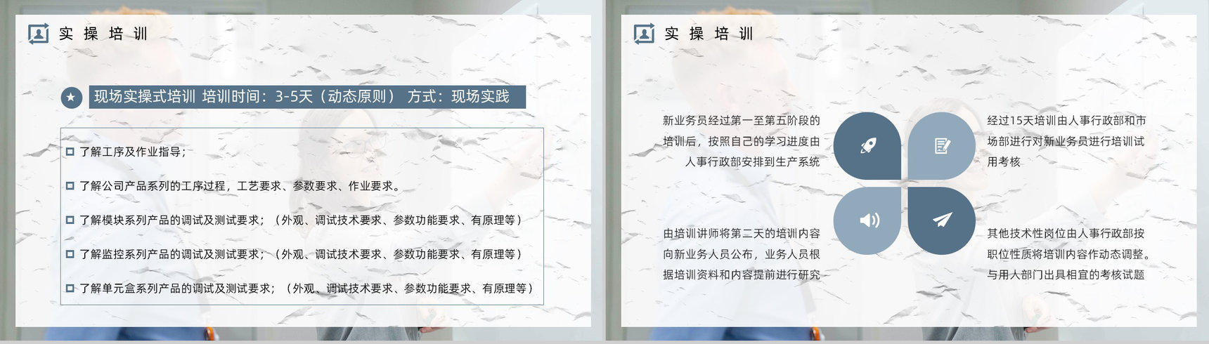 公司业务销售员培训计划职员工作内容及技能学习团队简介宣传汇报PPT模板-11
