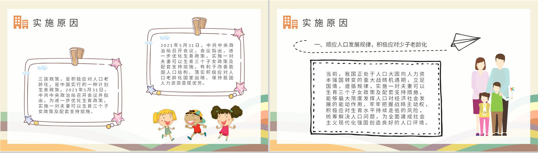 三孩政策配套支持措施介绍实施政策的意义说明PPT模板-7