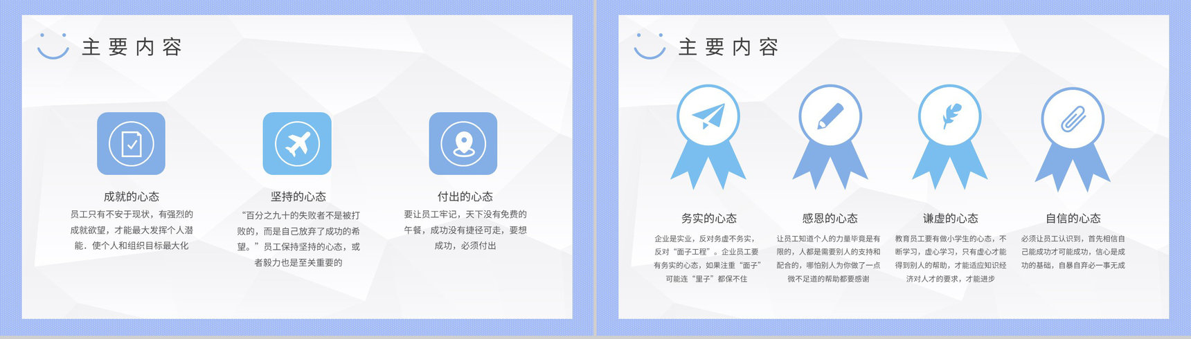 心理素质训练方案总结员工心态管理培训学习心得PPT模板-6