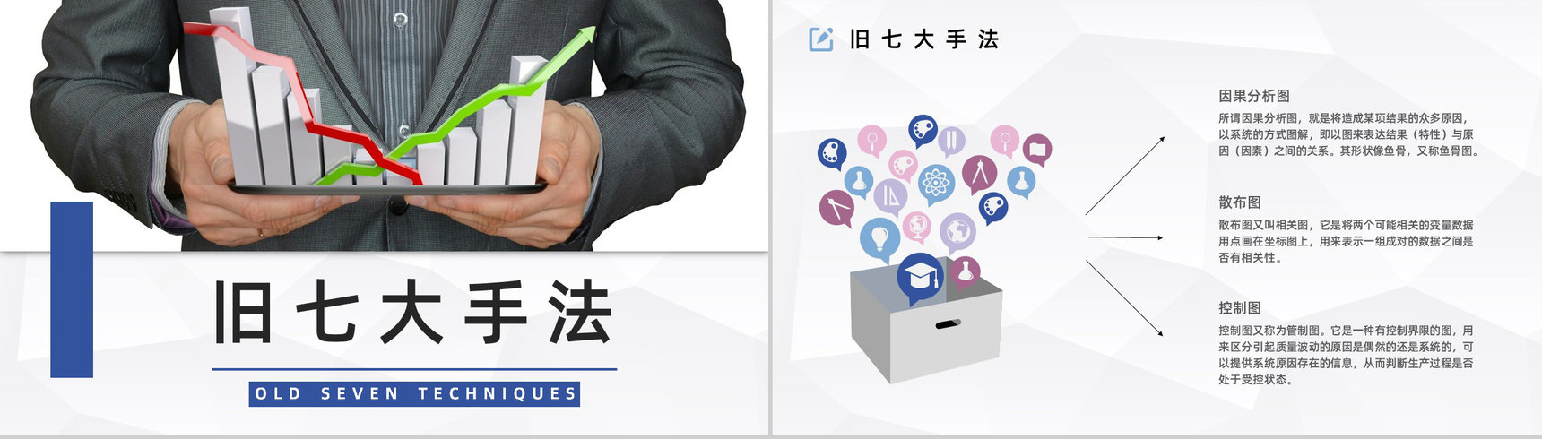 品质分析工具QC七大手法顺口溜知识培训学习企业图表数据分析PPT模板-4