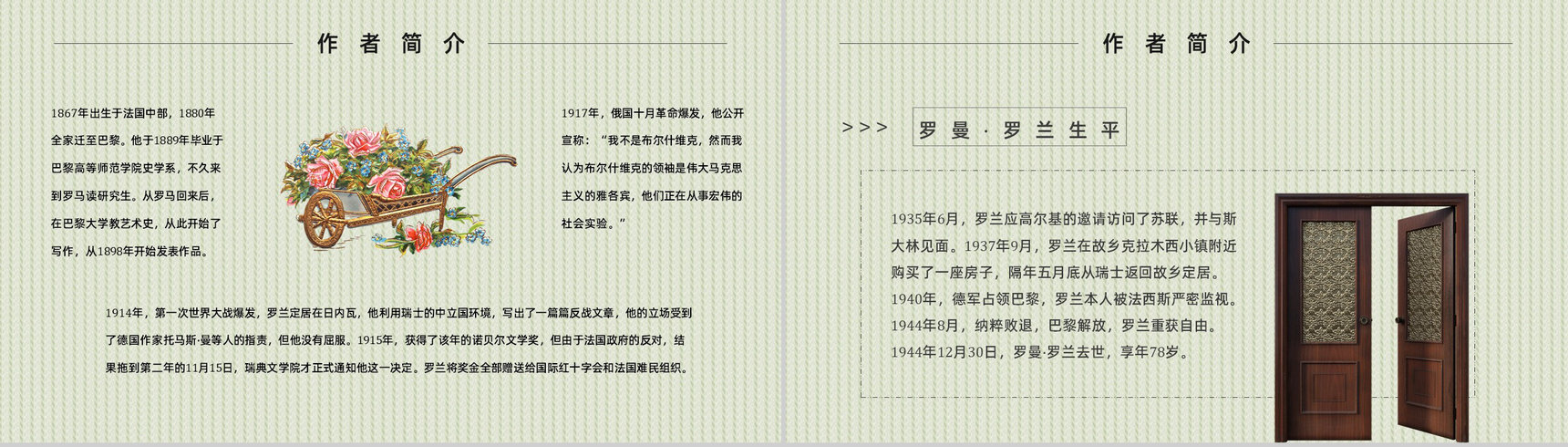 教育培训罗曼罗兰《名人传》内容作者简介名著导读PPT模板-5