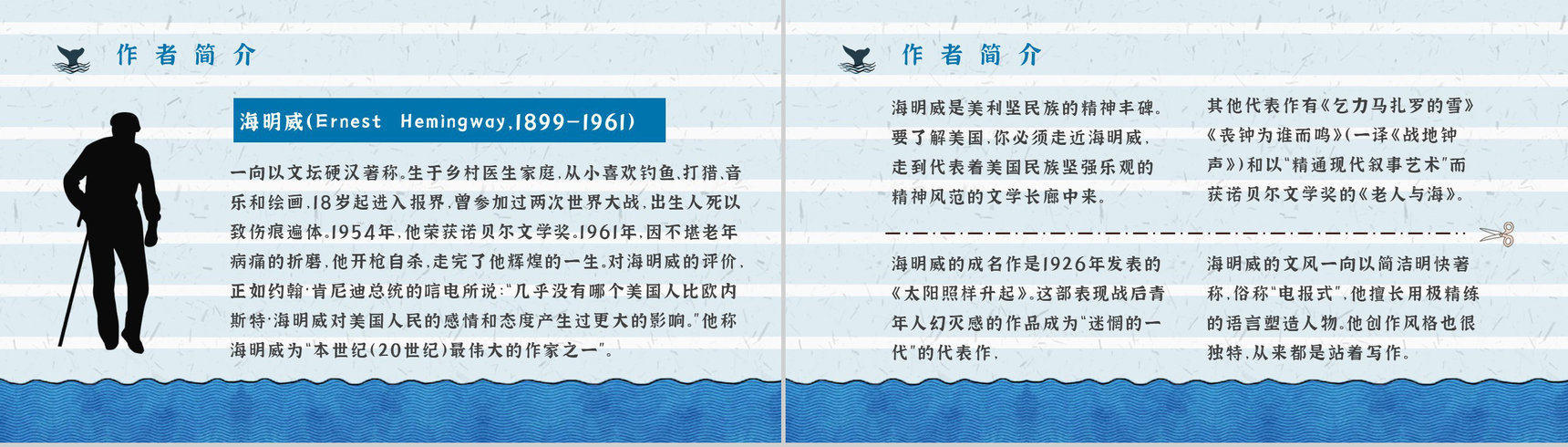 海明威晚年作品《老人与海》导读赏析知识点梳理教育教学PPT模板-4