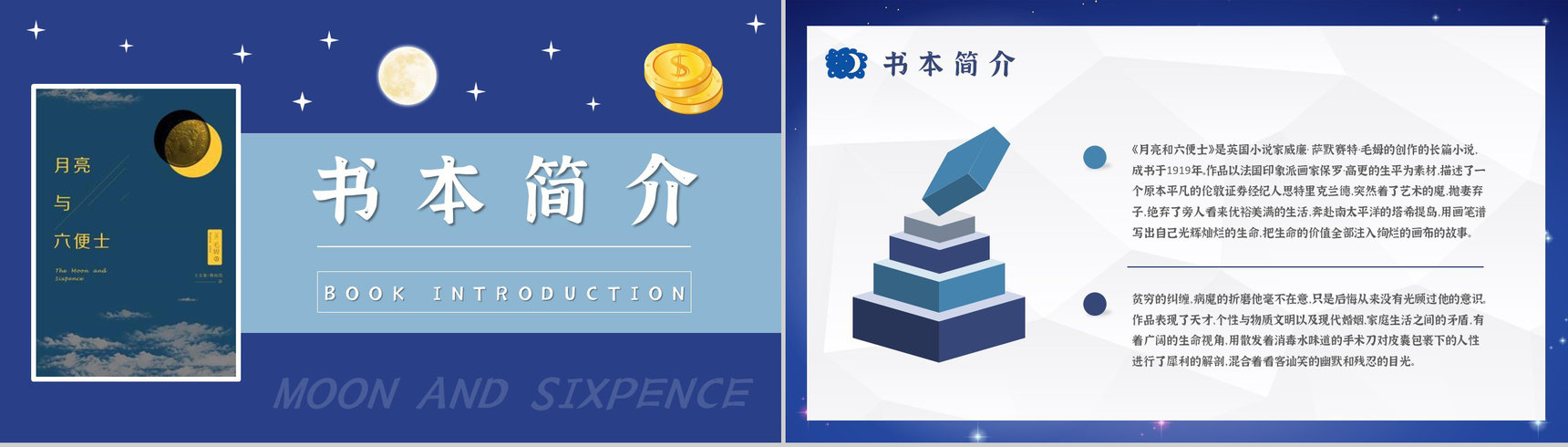 《月亮与六便士》小说家毛姆文学著作推荐读书心得体会交流分享PPT模板-4