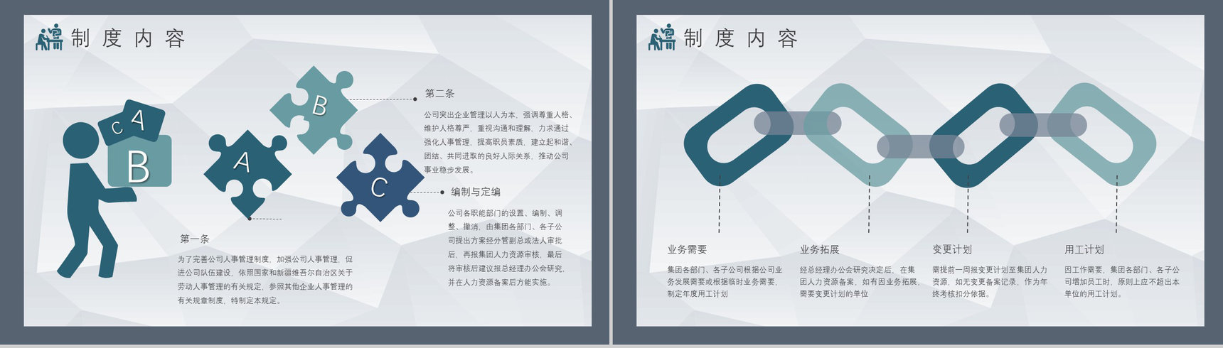 员工部门管理规定学习方案事业单位人事管理制度培训教案PPT模板-5