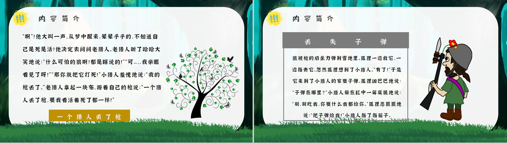 中学必读名著导读金近《狐狸打猎人》作品内容简介心得体会PPT模板-8