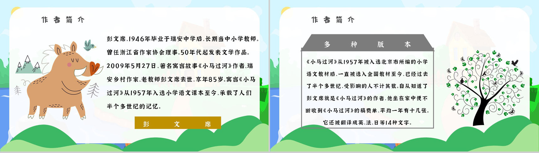 小学必读寓言故事彭文席《小马过河》人物分析片段赏析PPT模板-9