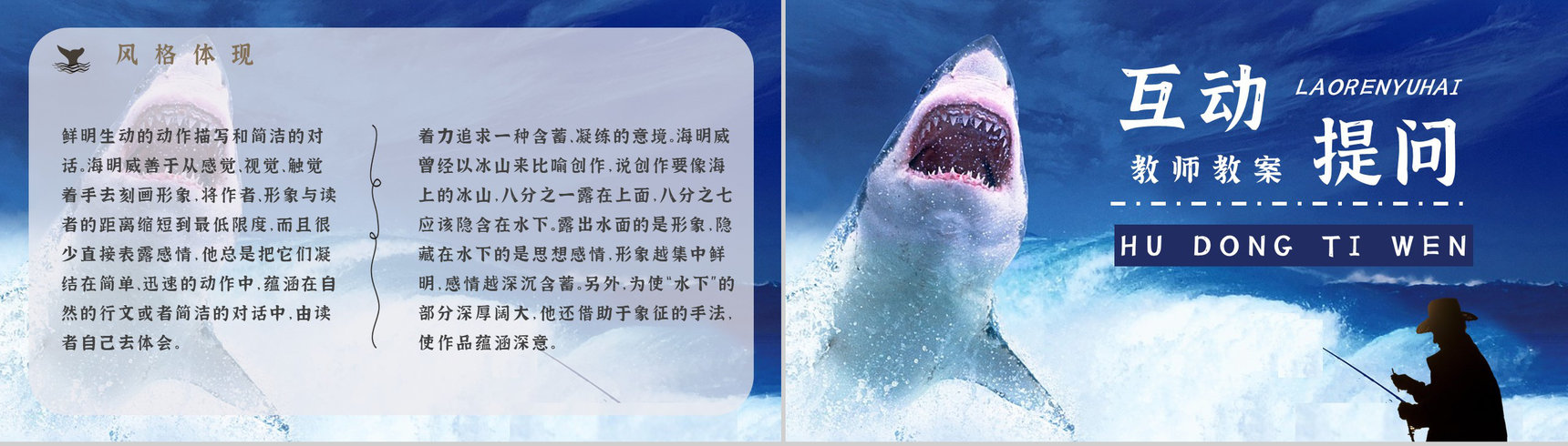 海明威所著《老人与海》书籍简介导读好词好句摘抄及赏析PPT模板-13