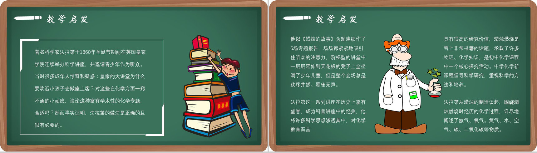 读书分享法拉第《蜡烛的故事》作品简介名著读后感PPT模板-9