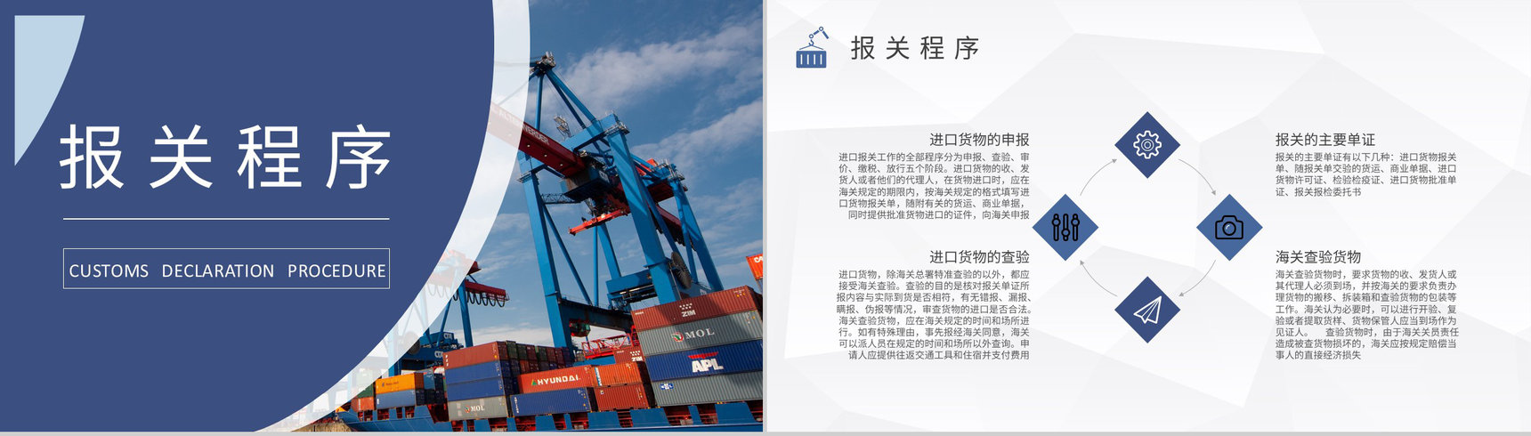进口报关流程基础知识培训企业外贸业务情况汇报PPT模板-5