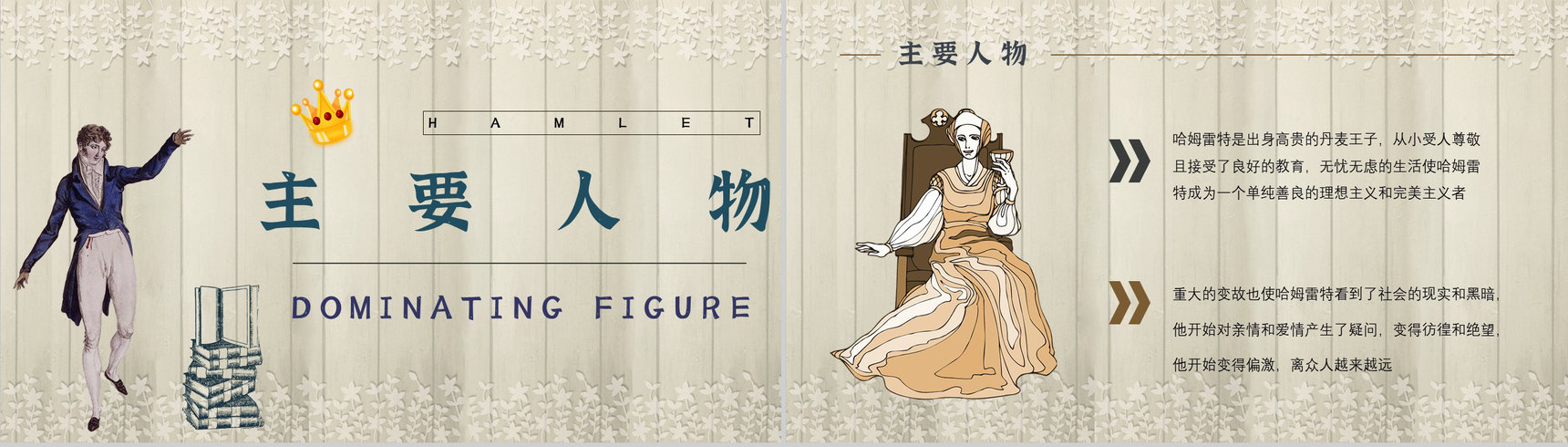 名著片段赏析《哈姆雷特》内容简介教育培训PPT模板-2