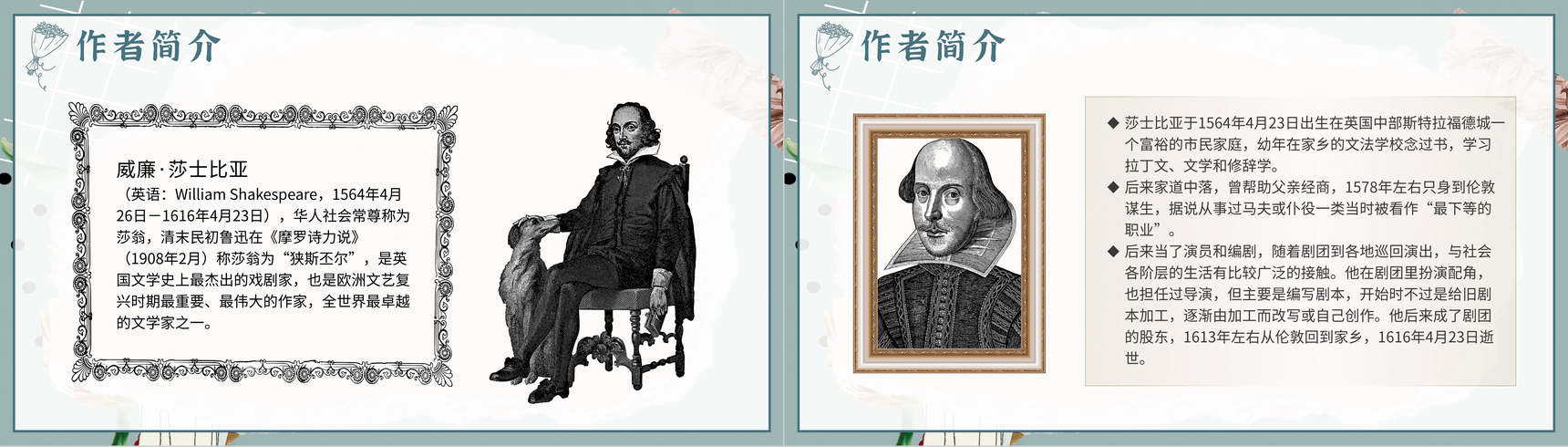 国外经典文学著作威廉·莎士比亚作品《罗密欧与朱丽叶》片段赏析阅读分享PPT模板-5