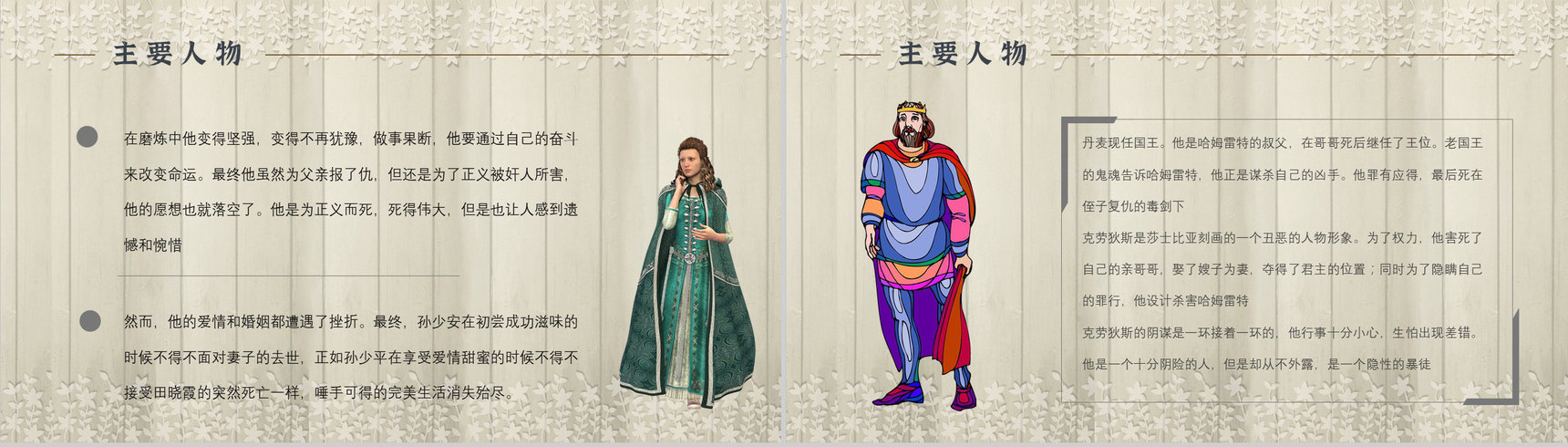 名著片段赏析《哈姆雷特》内容简介教育培训PPT模板-3