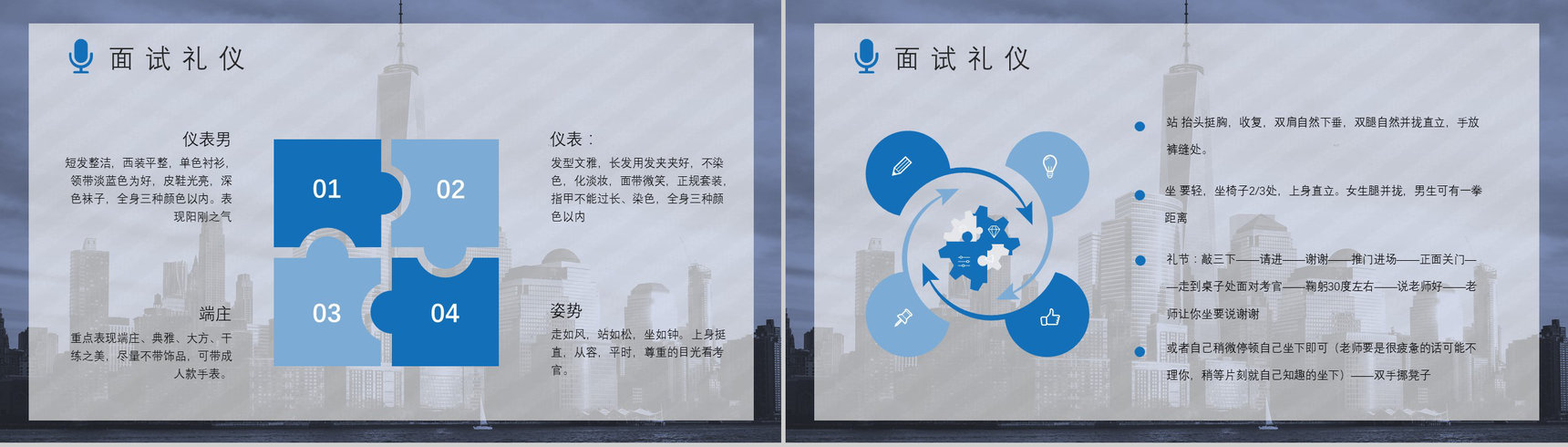 应届生求职者面试礼仪培训心得体会沟通话术学习总结PPT模板-3