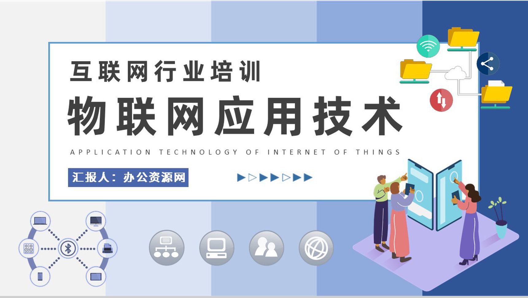 互联网行业公司员工技能提升学习物联网应用技术知识培训PPT模板