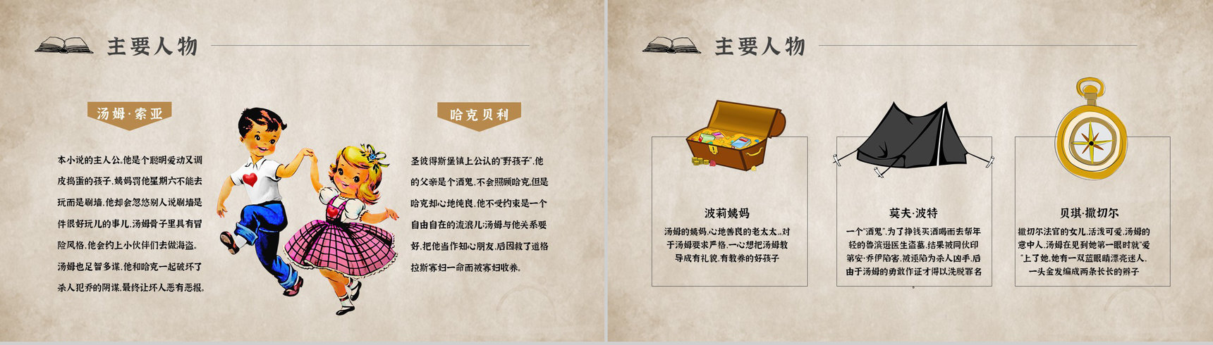 心得体会《汤姆索亚历险记》内容简介读书分享PPT模板-5
