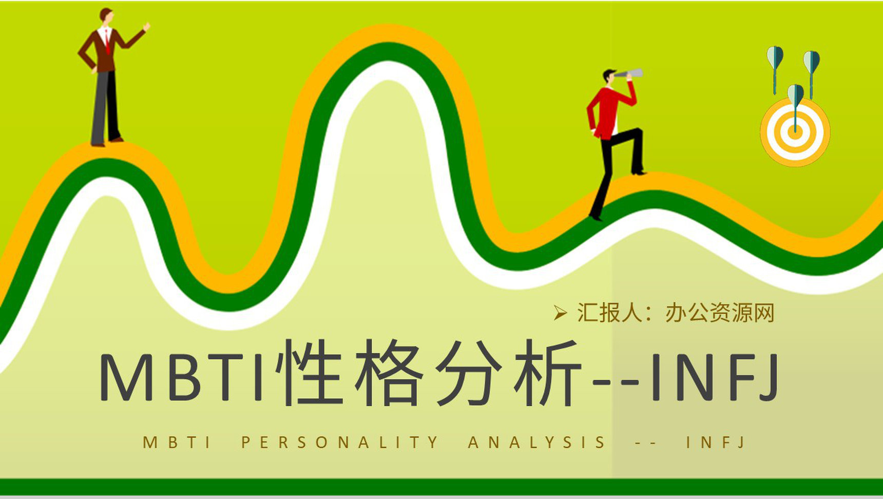MBTI性格分析INFJ人格类型个性特征描述工作中的优势和劣势说明PPT模板