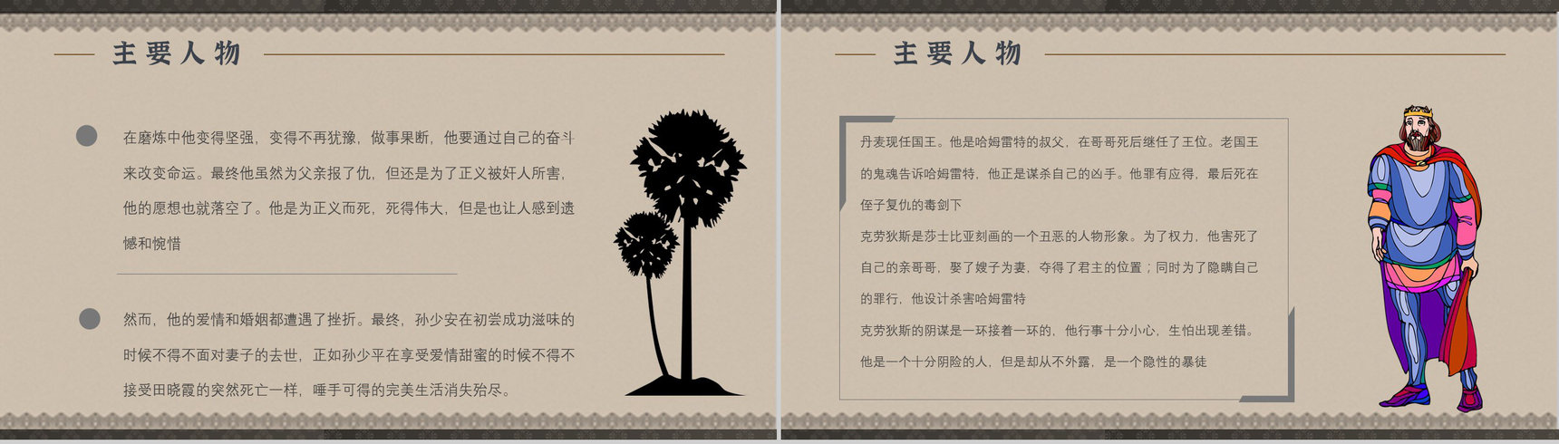 教育培训《哈姆雷特》内容作者简介名著导读PPT模板-7