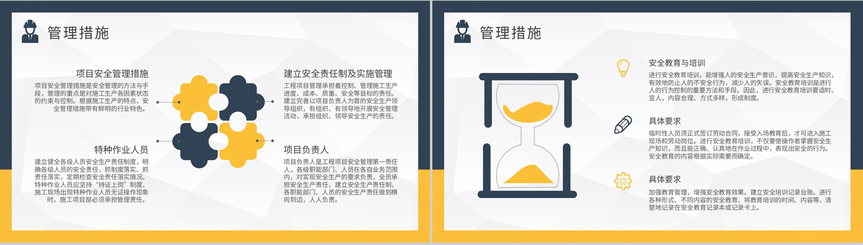 单位项目安全管理培训总结建筑施工管理人员工作计划方案PPT模板-9