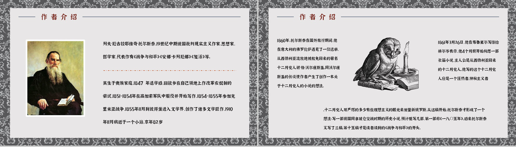 读书笔记之《战争与和平》长篇小说介绍作品主题分析艺术特色鉴赏PPT模板-12
