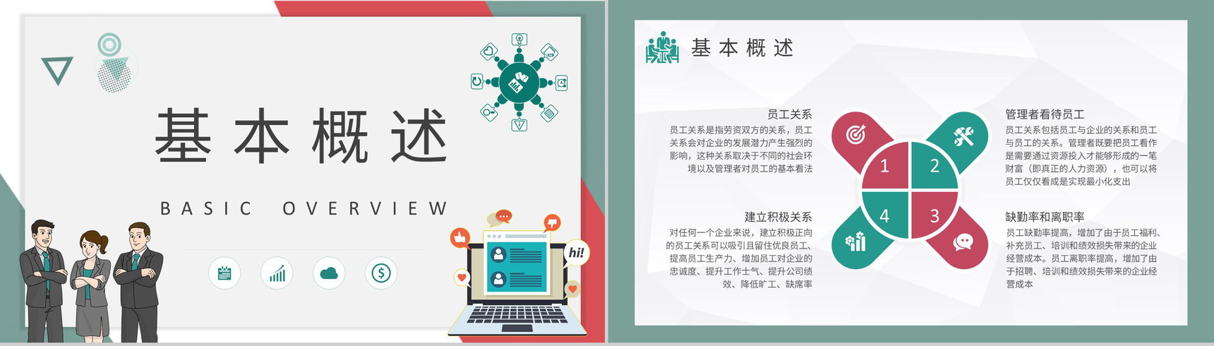 团队管理建设工作计划企业与员工的关系培训演讲PPT模板-5