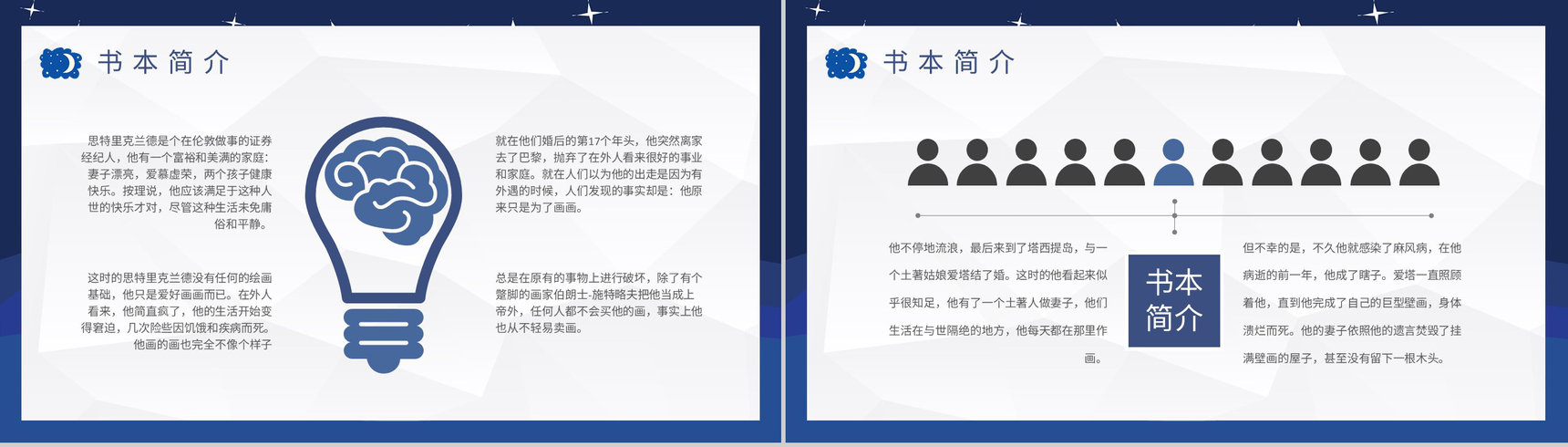 毛姆代表作《月亮与六便士》国外经典必读小说作品介绍名著读后感PPT模板-4