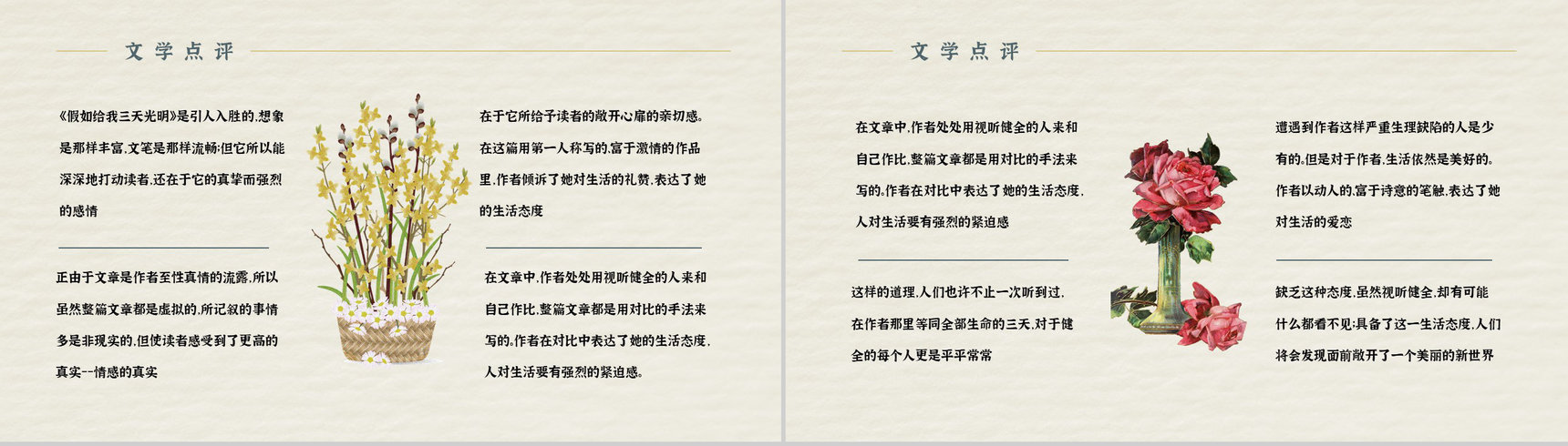 经典名著推荐之《假如给我三天光明》散文介绍教师备课课件PPT模板-8