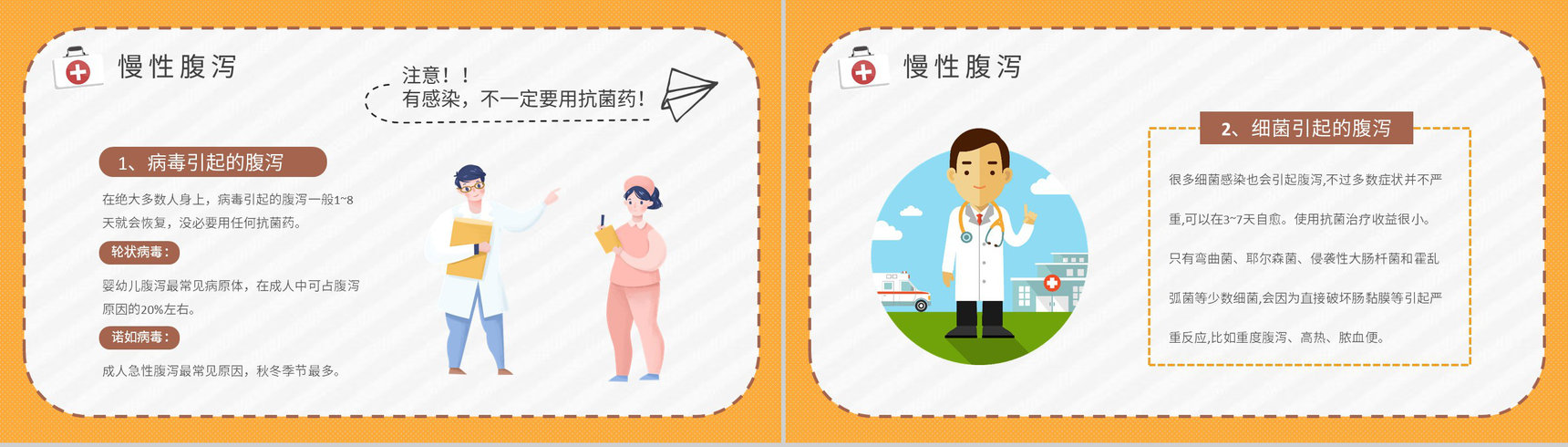 夏季腹泻预防知识宣传社区居民医疗健康指南培训PPT模板-7