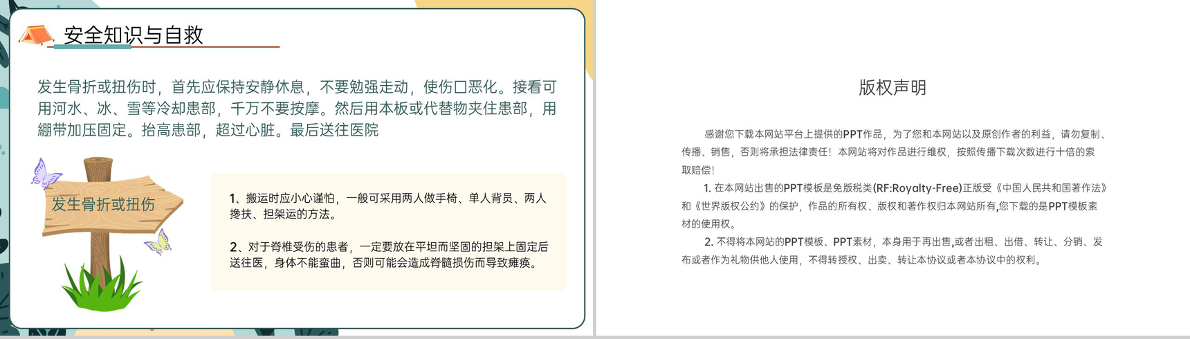 黄绿卡通风暑假夏令营活动暑假出游计划策划PPT模板-10