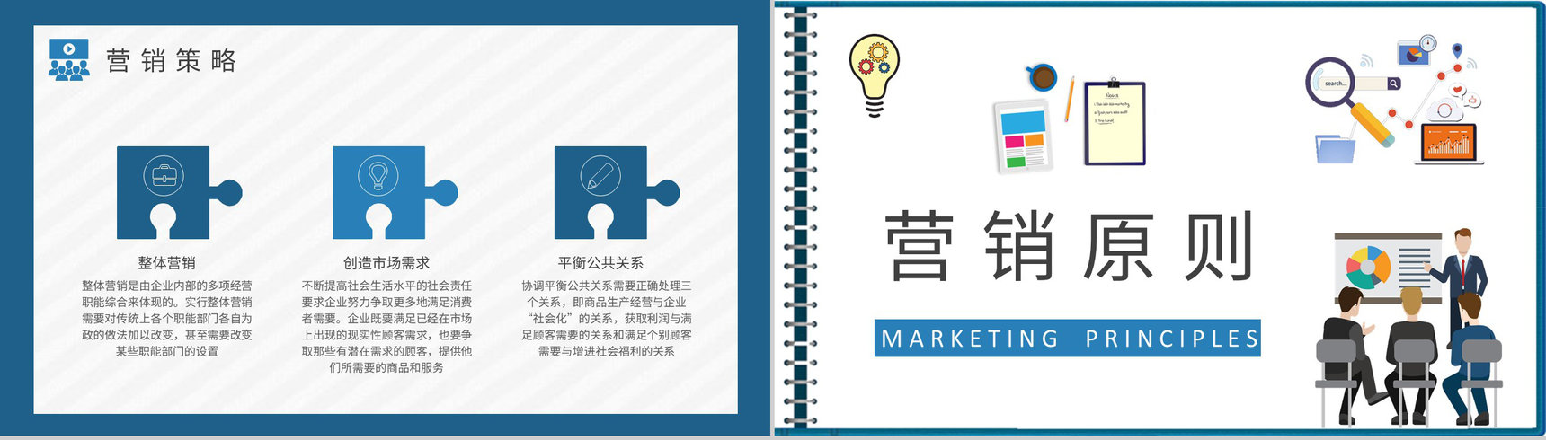 互联网公司市场营销课程培训营销部门工作总结PPT模板-4