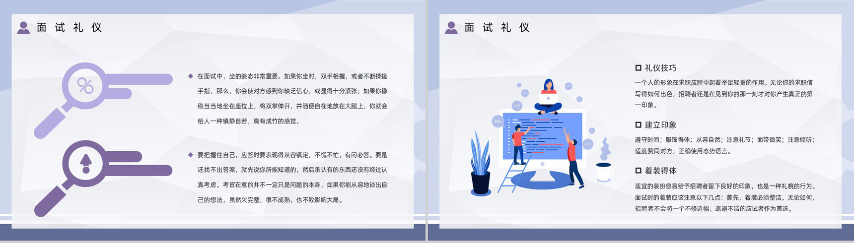 企业人力资源员工面试基本流程毕业生求职应聘技巧培训讲座PPT模板-3