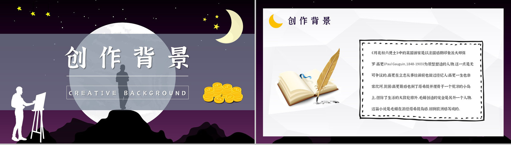 国内外经典必读文学小说著作《月亮与六便士》毛姆作品读书笔记报告PPT模板-6