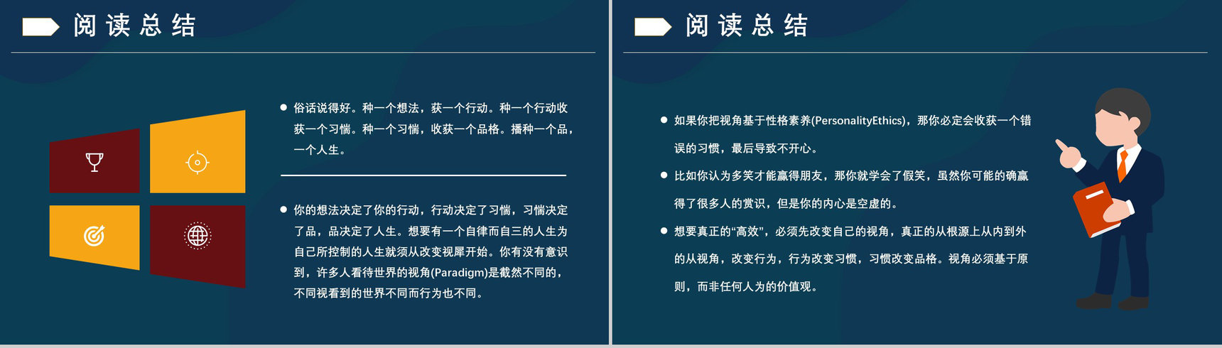 读书心得体会交流美国著名博士史蒂芬柯维《高效能人士的七个习惯》PPT模板-19