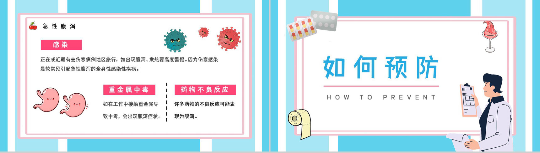 医疗健康教育培训夏季腹泻预防及对应措施学习了解活动PPT模板-10