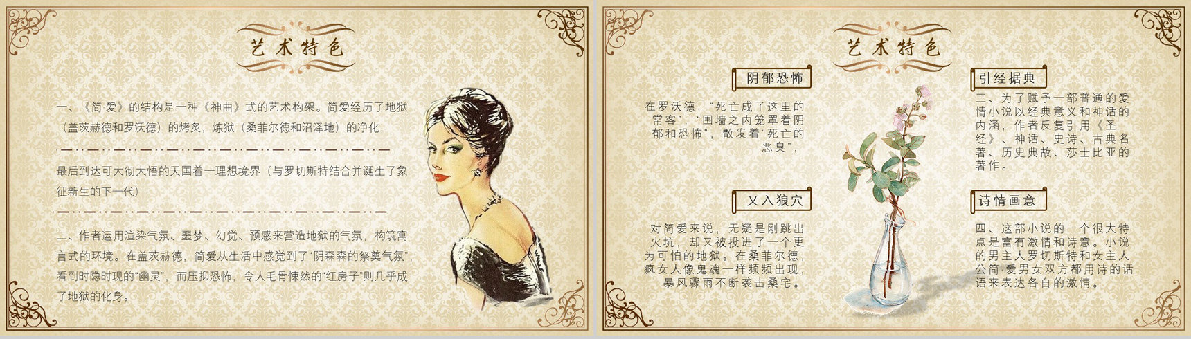 教师备课夏洛蒂勃朗特《简爱》作品简介名著读后感PPT模板-11
