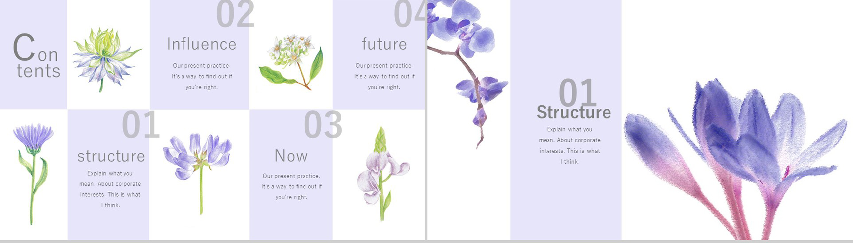 欧美小清新紫色商务教育教学培训演讲PPT模板-2