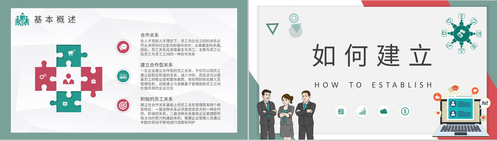团队管理建设工作计划企业与员工的关系培训演讲PPT模板-6