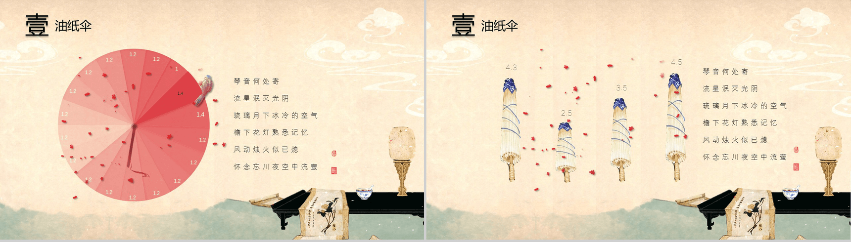 唯美大气中国风古物产品宣传介绍PPT模板-4