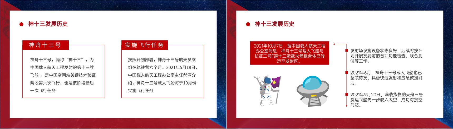 神舟十三号成功发射中国航天历程知识科普讲座中小学生主题班会PPT模板-5