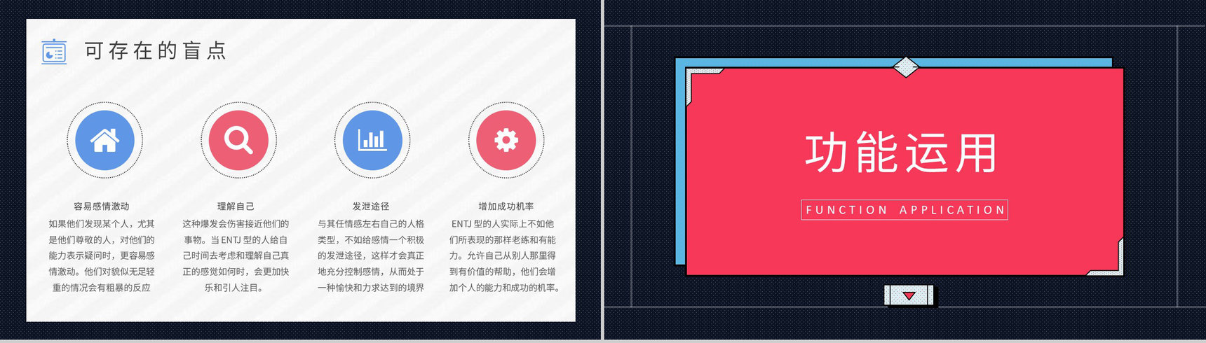 MBTI性格分析--ENTJ工作中的优劣势职业领域建议个性特征描述PPT模板-5