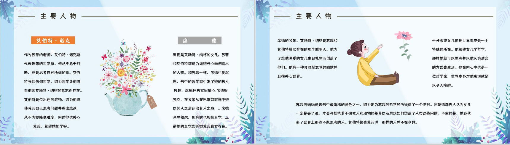 长篇小说《苏菲的世界》挪威经典名著鉴赏分析教育培训讲座通用PPT模板-3