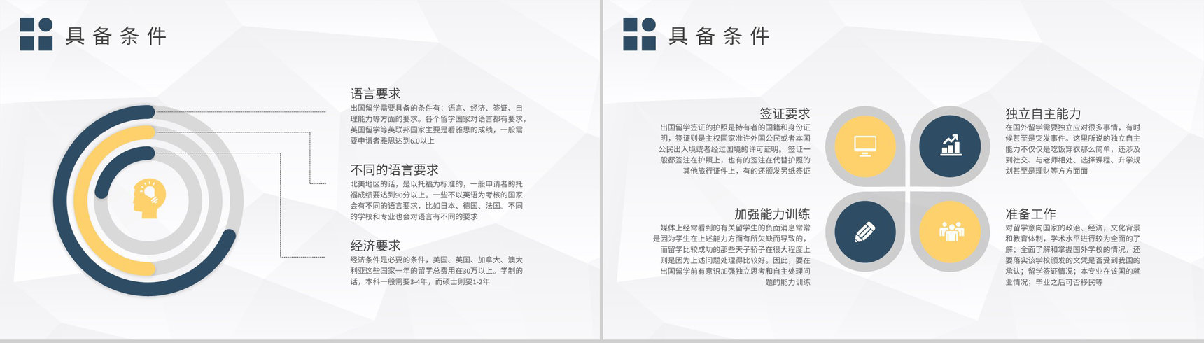出国留学注意事项培训学生国外学业深造计划方案PPT模板-3