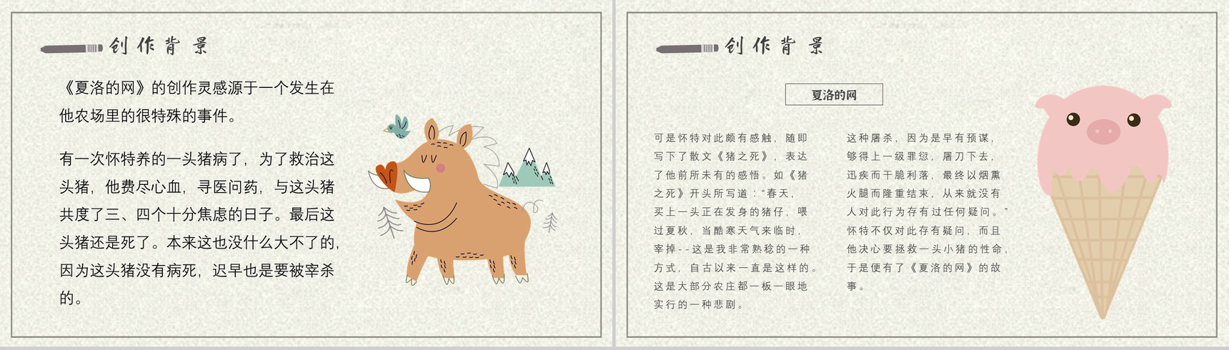 寓言故事小学必读怀特《夏洛的网》内容简介心得体会PPT模板-10